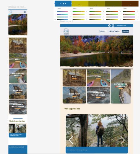 screenshot of website wireframe design