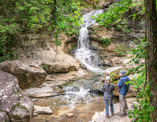 hiking lower part of river