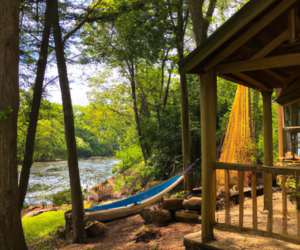 Rustic cabin in the woods
